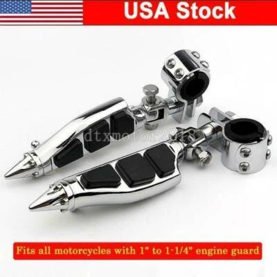 1"~1-1/4" Foot Pegs Mount Clamps For Honda VTX1300 R C S T VTX1800 C F N R RETRO - Изображение 1 из 4