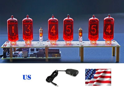 Nixie Clock on Z573 Tubes, Musical, USB Arduino comp. Slote mMachine WITH TUBES - Image 1 of 4