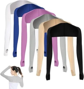 6 Pieces Cooling Shawl Arm Sleeves Sun Protection with Finger Hole Anti-UV, C... - Picture 1 of 7