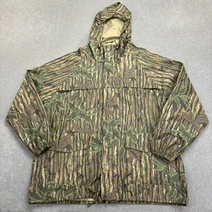 RealTree Jacket Adult Extra Large Brown Workwear Hunting Camo Rain Hood Coat Men - Picture 1 of 8