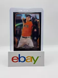 2013 Bowman Chrome Tim Lincecum Black Refractor #'d 02/15 20 SF Giants - Picture 1 of 5