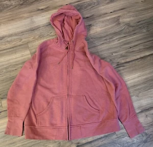 Carhartt full-zip spellout logo hoodie sweatshirt maroon Women’s XL/Men’s M-L - Picture 1 of 8