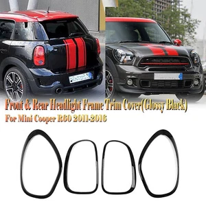 4pcs Headlight Taillight Frame Trim For Mini Cooper R60 2011-2016 Gloss Black - Picture 1 of 16