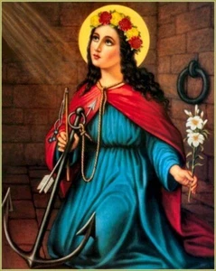 CATHOLIC ST SAINT Philomena   8"x10" USA ULTRA PREMIUM PRINT #1 - Picture 1 of 1