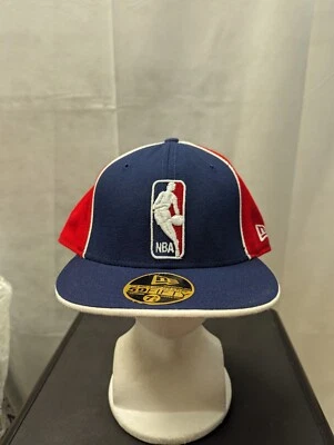 NWS Vintage Detroit Pistons NBA Logo man Pinwheel New Era 59fifty 7 5/8 MUSA - Image 1 of 4