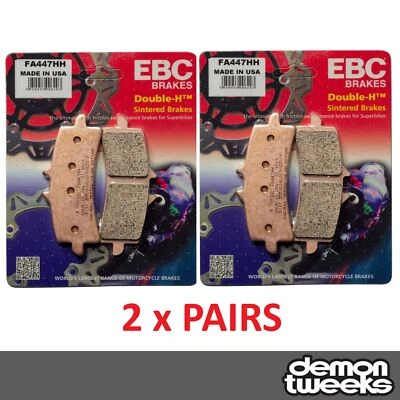 Juego Pastillas Freno Delanteras EBC HH (2 x Pares) - Moto Doble-H Sinterizado (FA447HH) Foto 1 de 3