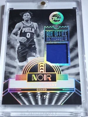 2023 Panini Noir Tyrese Maxey #PATCH /99 Game Worn Jersey - Rare - Image 1 of 4