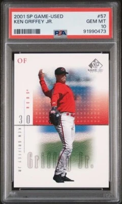 2001 SP Game-Used 57 Ken Griffey Jr. PSA 10 Gem Mint Upper Deck - Image 1 of 2