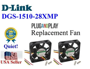 2x Set leise Version Ersatzlüfter für D-Link DGS-1510-28XMP - Bild 1 von 8