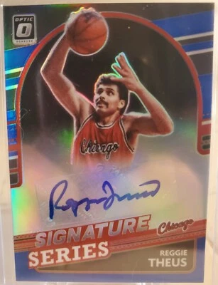 Tarjeta automática Reggie Theus 2022 Optic Blue Prizm #SS-RTH Chicago Bulls #/25 UNLV SP Foto 1 de 2