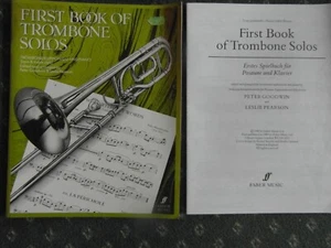 Sheet music First Book of Trombone Solos , 18 classic songs  1989 31+21 pp. - Picture 1 of 6