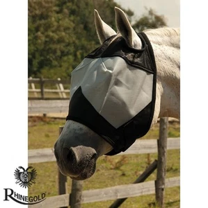 Fliegenmaske ohne Ohren von Rhinegold Soft Fleece Bindung Schutz vor Fliegen - Bild 1 von 12