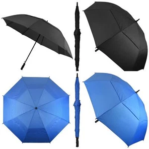 A2Z Golf Regenschirm Super Deluxe Auto offener Wind regenresistent doppelt belüftetes Baldachin - Bild 1 von 30