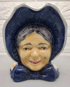 Large CASH FAMILY Pottery Pioneer Woman with Bonnet Toby Jug PITCHER - Bild 1 von 13