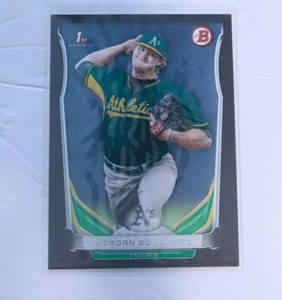 2014 Bowman Draft Picks Black Asia Jordan Schwartz Oakland Athletics #DP119
