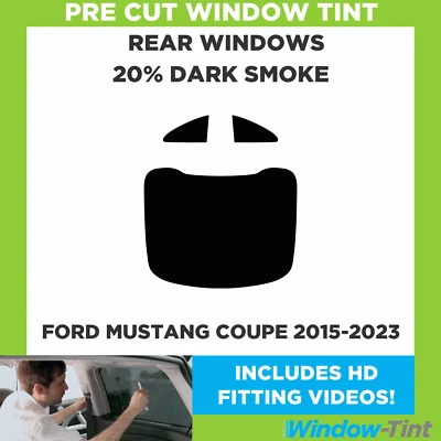 Für Ford MUSTANG Coupe 2015-2023 Vor Cut Fenster Getönt Heck 20% Rauchglas Folie - Image 1 of 4
