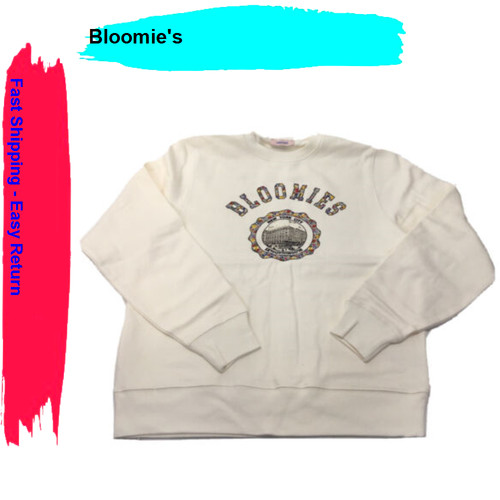 OFF WHITE Felpa donna casual Bloomie's cotone AVORIO taglia S