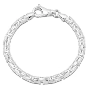 Königsarmband Rund 6 mm 925er Silber Diamantiert HochglanzpoliertHerren - Bild 1 von 28