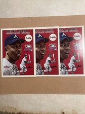  HANK AARON 2000 Fleer All-Star FanFest Tribute Braves HOF lot of 3 NON AUTO