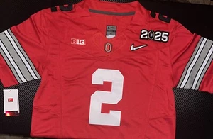 Emeka Egbuka Ohio State HERITAGE STRIPE OSU 2 Red Jersey Buckeyes Stitched - Picture 1 of 6