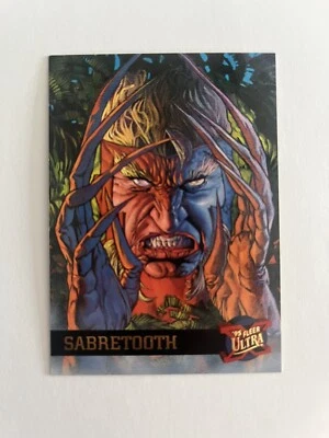SABRETOOTH / '95 1995 Fleer Ultra X-Men BASE Card #41 - Art by Dave DeVries  RRR - Image 1 of 2