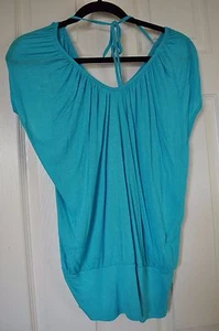 NY & Co Top Blouse shell Cap /Dolman Sleeve Blue New York and Company XS - Picture 1 of 2