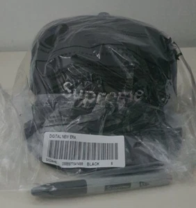 SS24 Supreme Sharpie Box Logo New Era Cap Schwarze Mütze Größe 8 Neu - Bild 1 von 8