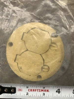 Винтажный коммерческий сверхпрочный круглый напольный чехол для розетки из латуни 70240 новый! - Изображение 1 из 4