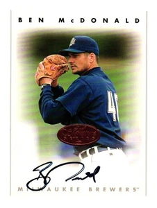 Tarjeta autógrafa Leaf Signature Series 1996 - Ben McDonald Milwaukee Brewers - Imagen 1 de 2