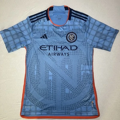 Camiseta deportiva de fútbol mediana 2023 Adidas NYCFC New York City FC Football Club Interboro Foto 1 de 4