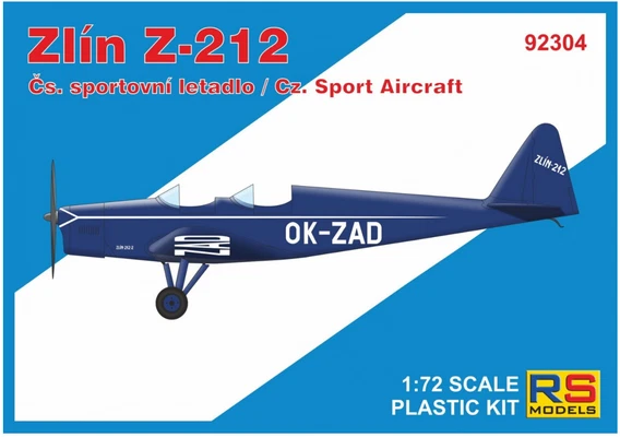 Zlín Z-212 - 1/72 - RS MODELS 92304 - Immagine 1 di 1
