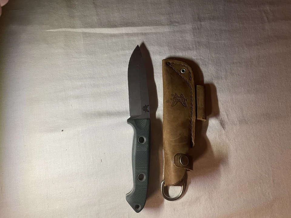 Benchmade 162 Bushcrafter 4.43" S30V  G10 Knife with Sheath - Image 1 of 4