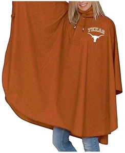 Storm Duds Texas Longhorns Heavy Weight Adult Adjustable Hood PVC Rain Poncho - Picture 1 of 2