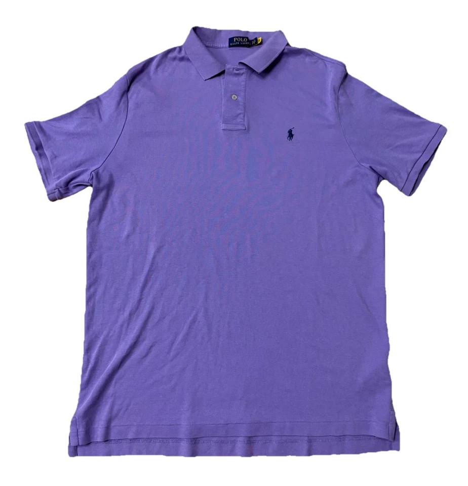 Polo Ralph Lauren Purple Men’s Short Sleeve Golf Polo Shirt Classic Sz Large - Image 1 of 4