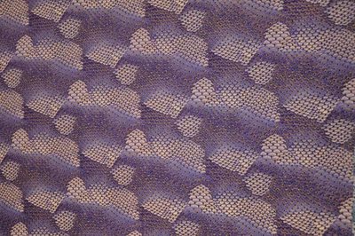 Kona Bay Scallop Quilt Fabric Print in Purple Black and Grayish White 1 Yard 22" - Image 1 of 2