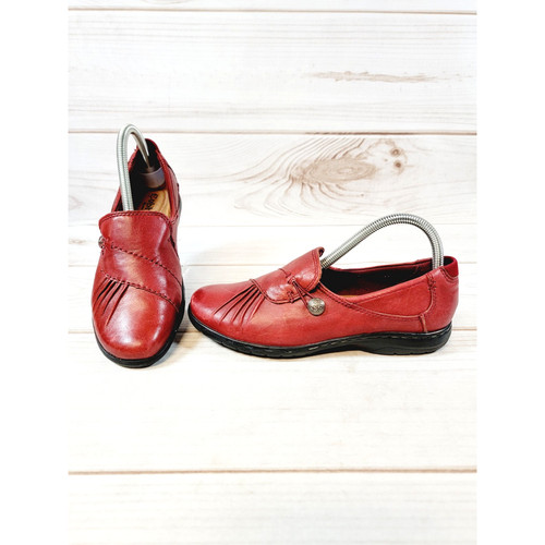 Scarpe mocassino Cobb Hill by New Balance Paulette in pelle bordeaux piatte Wo's 6 5 W