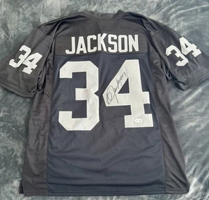 Bo Jackson Raiders Football Hand Signed Jersey XL Beckett Authentication COA - Picture 1 of 2