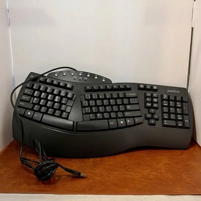 Perixx Periboard 512 Wired USB Ergonomic Split Keyboard Palm Rest Full Size PC - Image 1 of 3