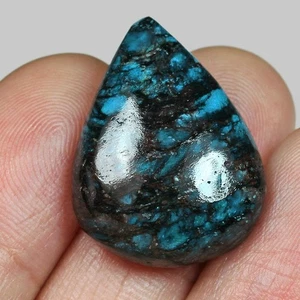 18,4Ct Blau Türkis Kingman Spiderweb Cab Specimen USKM68 - Bild 1 von 3