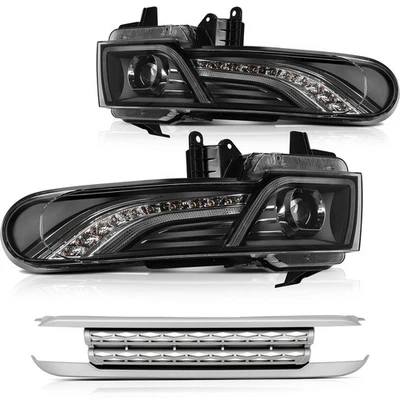 For 2007-2015 Toyota FJ Cruiser Projector Headlights With Grille Headlamps Pair - Image 1 of 4