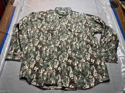 Piney Woods Natural 1989 Camo USA Made Button Up Shirt Mens 2XL Vintage - Image 1 of 4