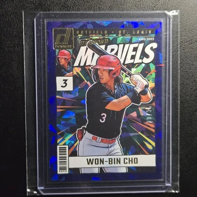 2024 Donruss Won-Bin Cho Diamond Marvels Blue Ice /35 - Image 1 of 2