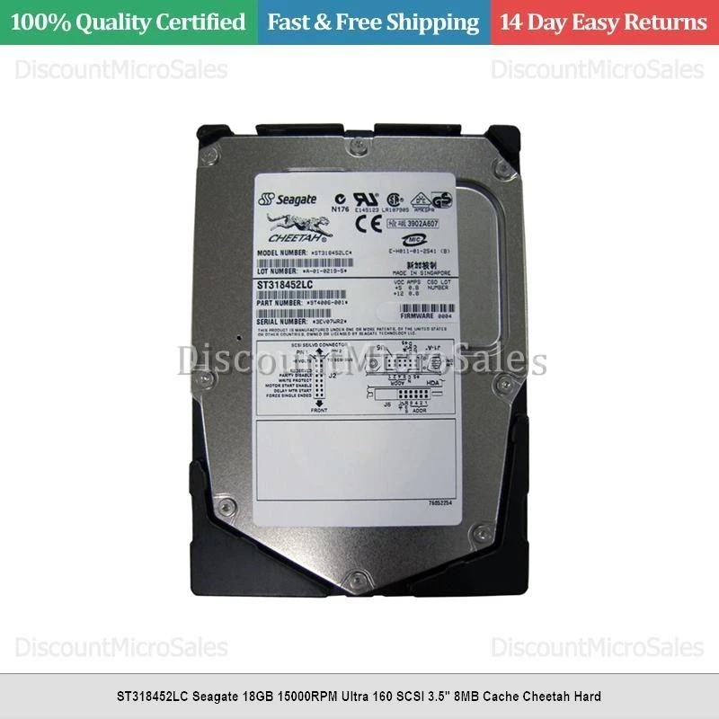 ST318452LC Seagate 18GB 15000RPM Ultra 160 SCSI 3.5" 8MB Cache Cheetah Hard - Image 1 of 1