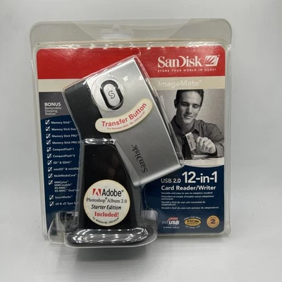 SanDisk ImageMate SDDR-89 12-in-1 USB 2.0 Flash Memory Card Reader ~ New - Image 1 of 4
