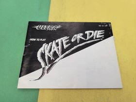 Skate or Die (Nintendo Entertainment System, 1988) NES Authentic Manual Instruct