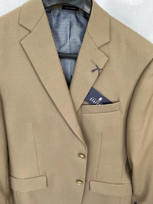 Stanford Executive Men’s 100% Wool Blazer Camel Size 42 Regular - Image 1 of 4