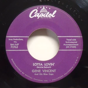 Gene Vincent - Lotta lovin' - 1957 Rockabilly 45 on Capitol - Picture 1 of 2