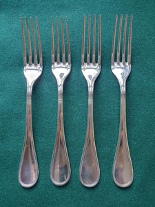 CHRISTOFLE ALBI Dessertgabel x 4 versilbert Besteck Frankreich - Bild 1 von 4