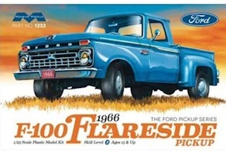 Moebius Models 1232 1:25 1966 Ford F1-00 Flareside Pickup Truck - Image 1 of 1