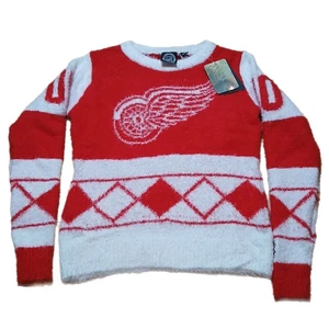 NEW Detroit Red Wings NHL Eyelash Ugly Sweater Christmas Women's Size Small NWT - Picture 1 of 9